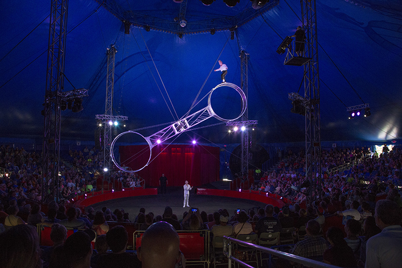 Amazing acrobatics at The Big Top Circus featuring Bello Nock