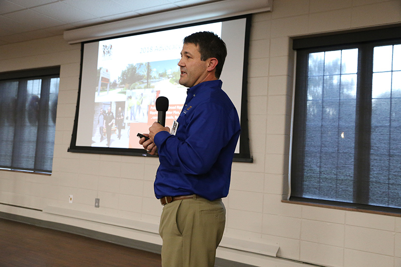 BRVA President Joshua John presenting the year in review.