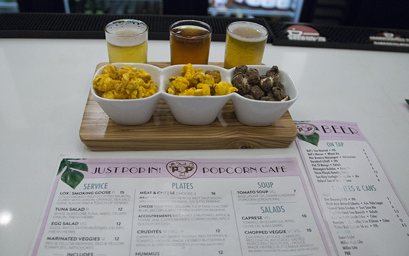  a beer and popcorn pairing flight