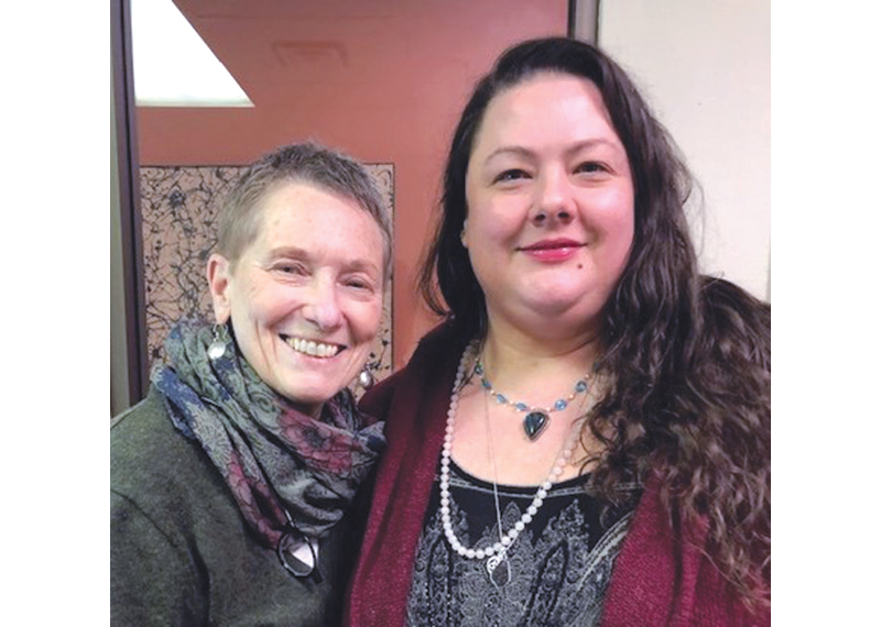 Barb Shoup and Rachel Sahaidachny of the Indiana Writers Center.
