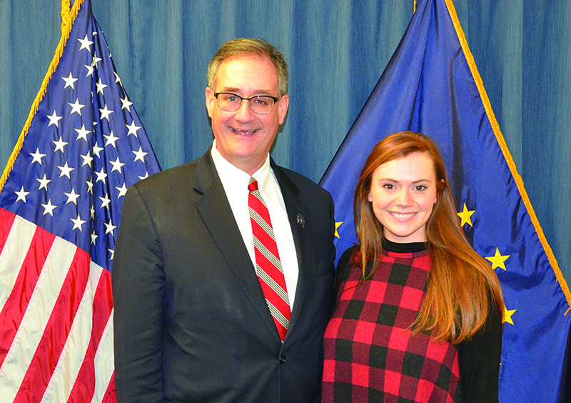 State Sen. John Ruckelshaus (R-Indianapolis) and Courtney Thompson.