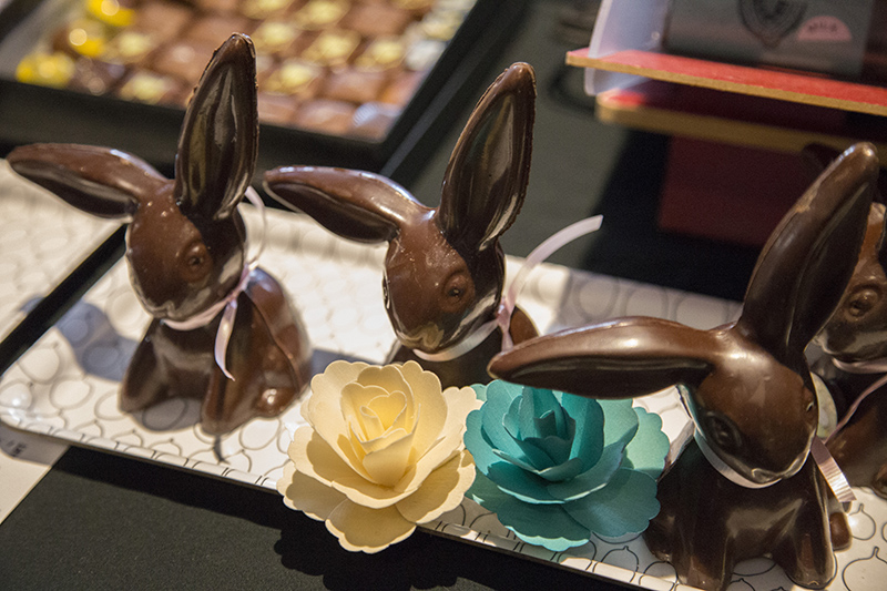 Chocolate bunnies from Xchocol'Art
