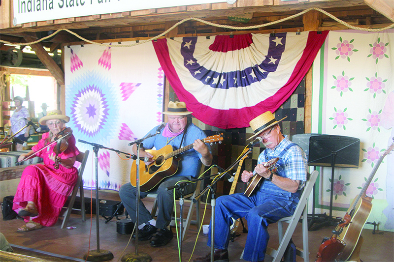 Music at the Indiana State Fair Pioneer Village.