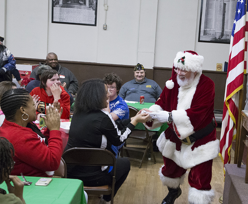 Santa arrives