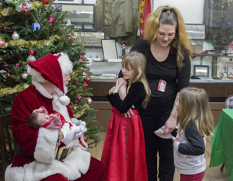 The first to visit Santa was one month old