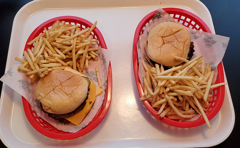 Food served in baskets