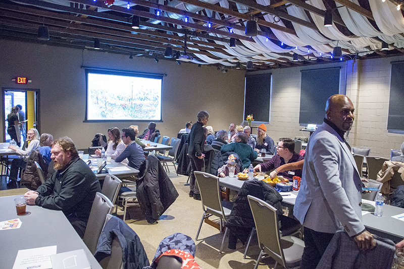 The meeting was in the room where the Broad Ripple Winter Farmers Market is held