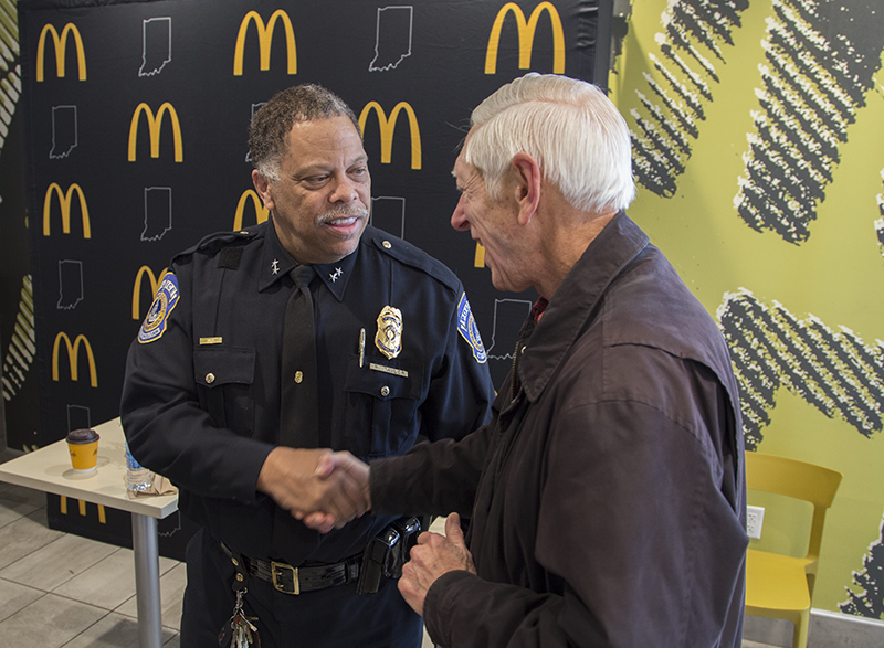 IMPD Chief Randal Taylor met many residents at the event.