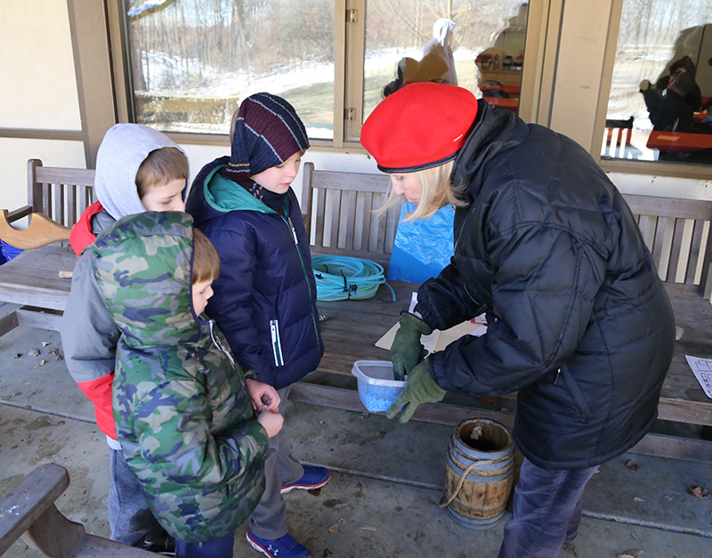 demonstration showing how much water is in the sap