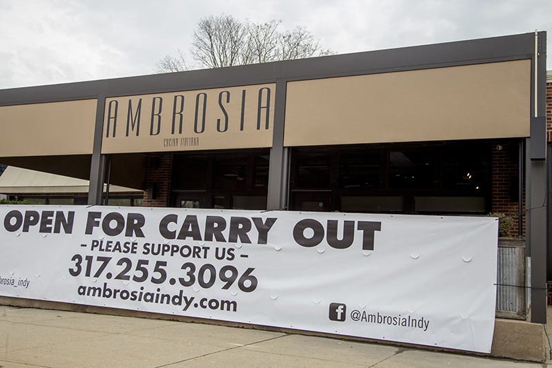 Carryout sign up at Ambrosia at Kessler and College