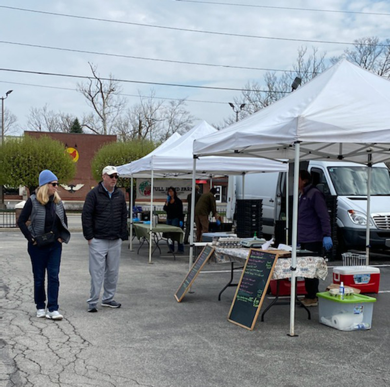 Farmers Market pickup day at Broad Ripple Station