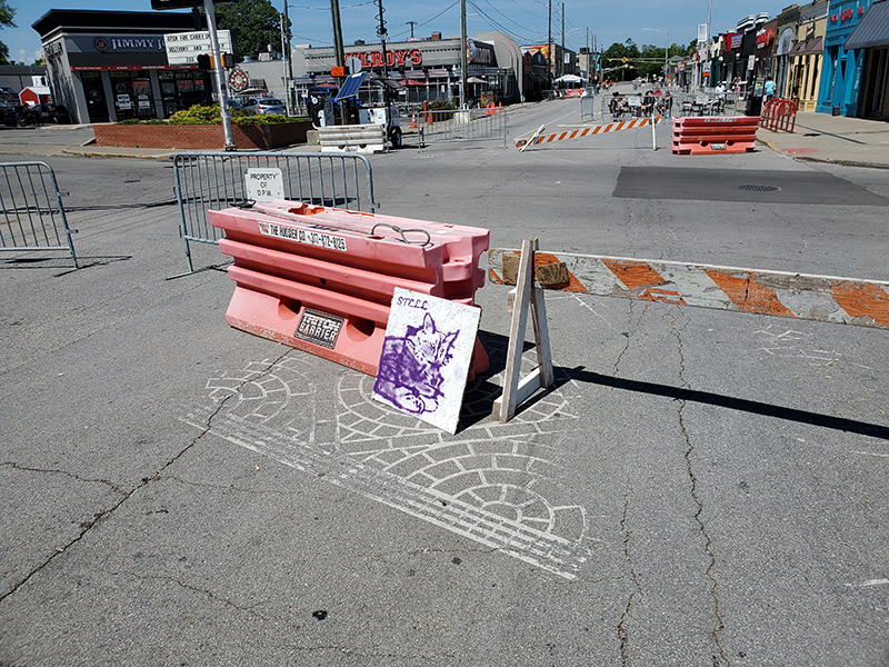 barricades at Guilford Avenue