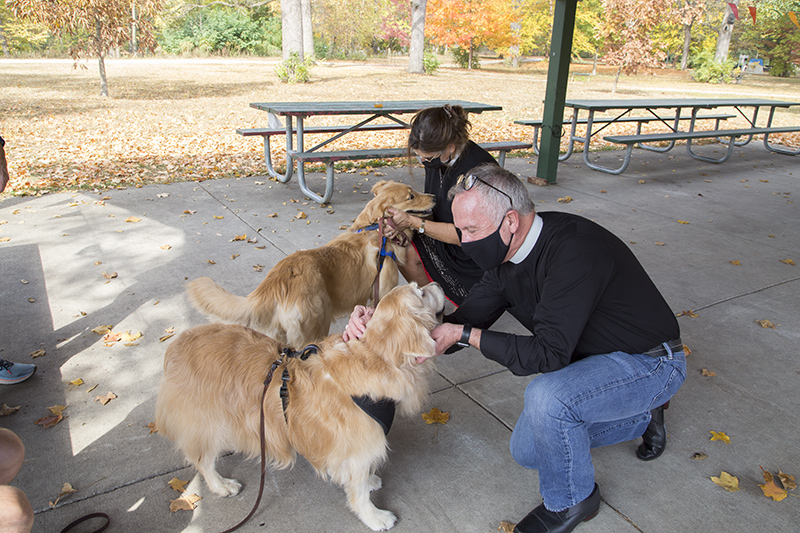 Rev. Jeff Bower and Rev. Barbara Kempf performed blessings in the shelter