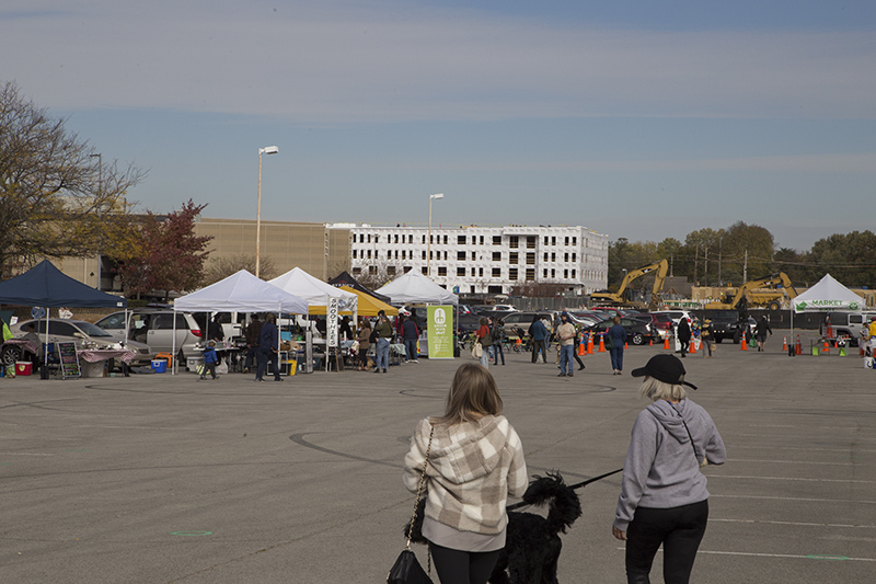 The new Kite project can be seen from the Farmers Market