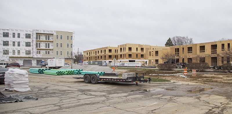 Construction on both sides of Rural