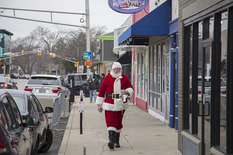 Santa arrived from the North Pole