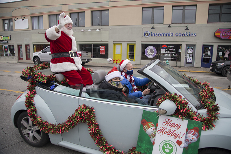 And he was off on his rounds to visit people throughout the Village