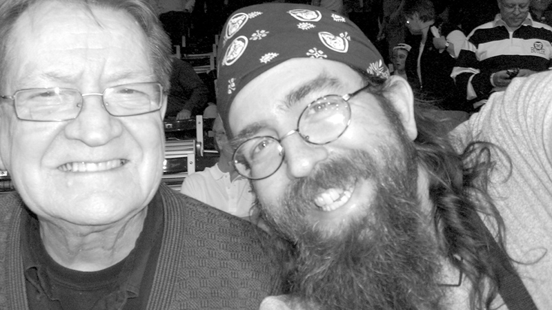 Dr. Carl W. Pruitt and son at a Butler game.