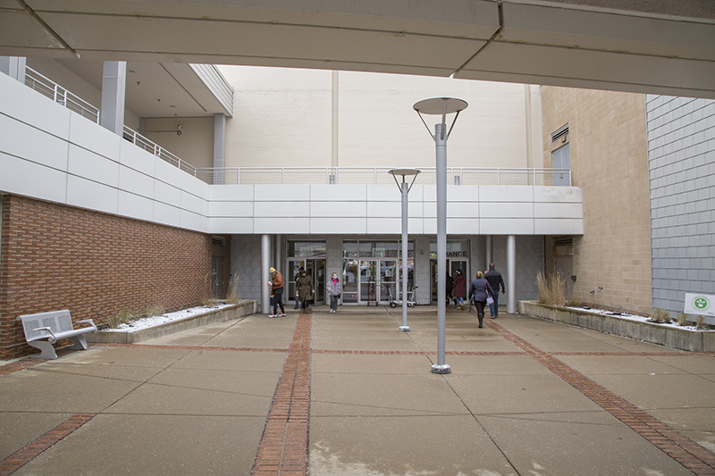 The entrance to the Macy's location of the Farmers Market