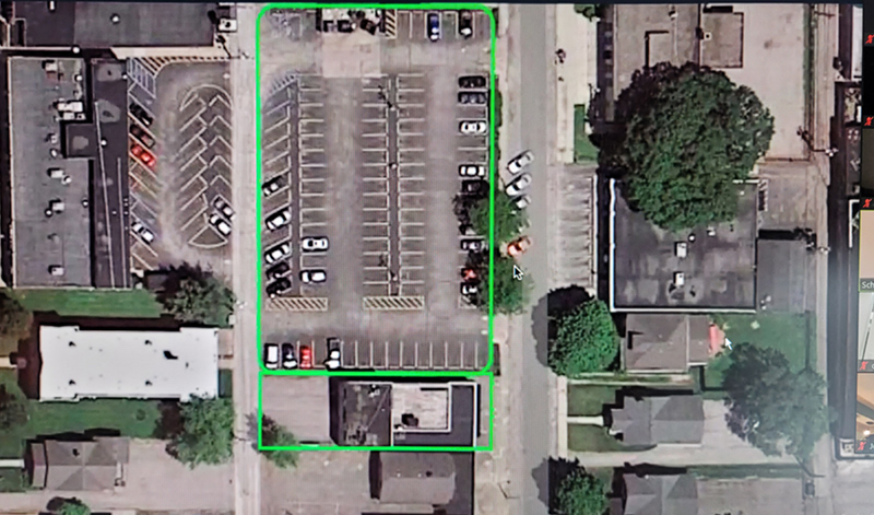 Aerial site locator - new location and adjacent parking