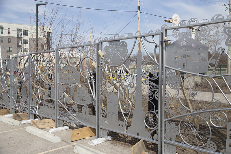 Random Rippling - new art fence at Bungalow