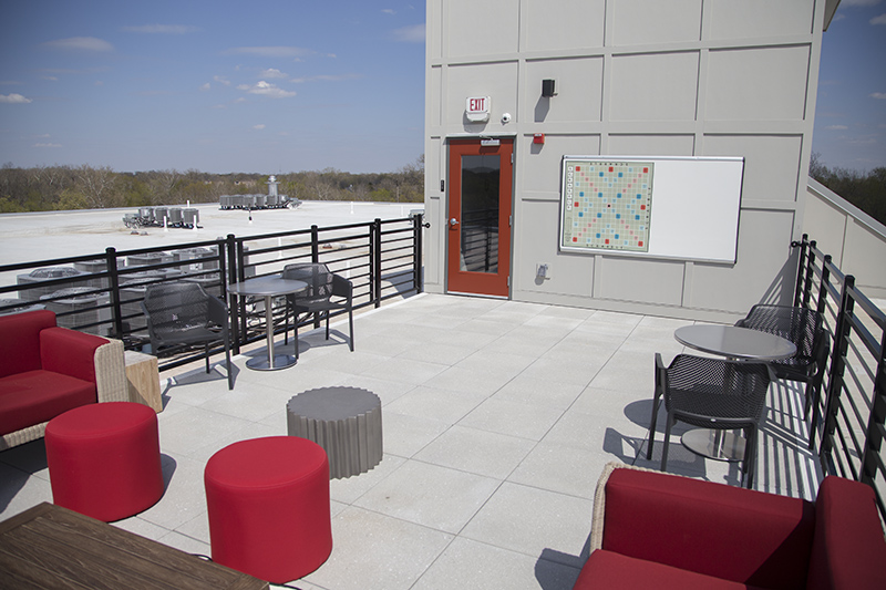 Rooftop deck on the north building that gives views to the west