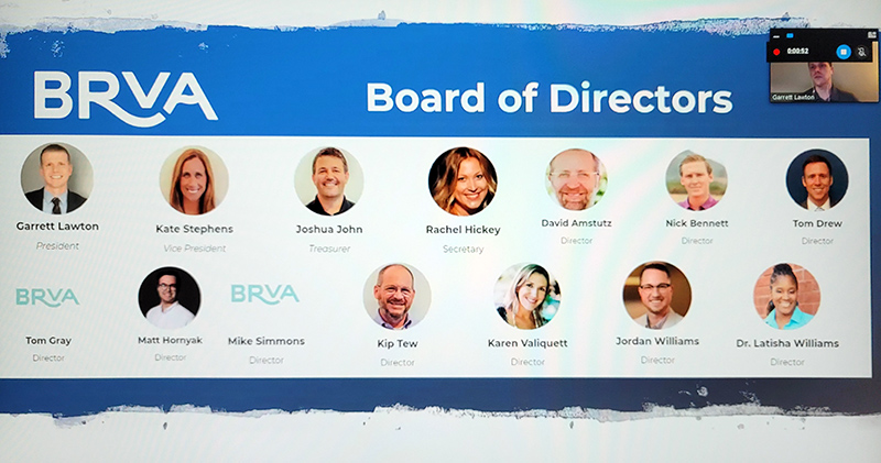 BRVA board members for 2021