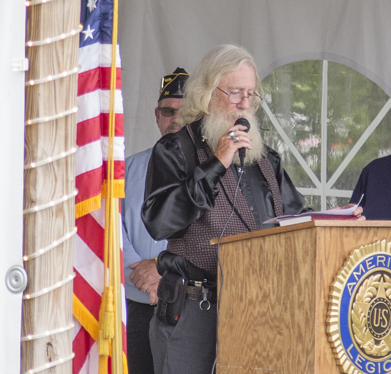 Post Chaplain Charles Russell led the prayer