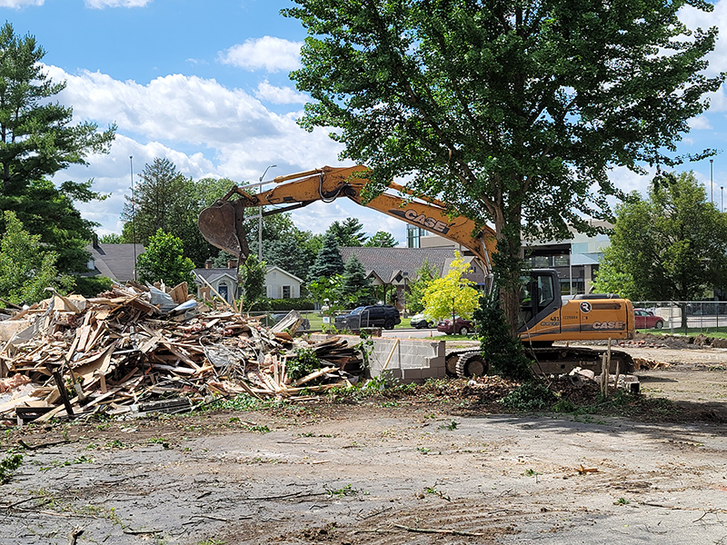 The rubble at 6207 N. College