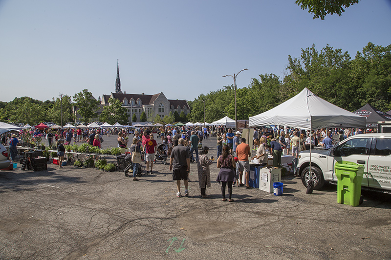 The market as seen from the music area walkway