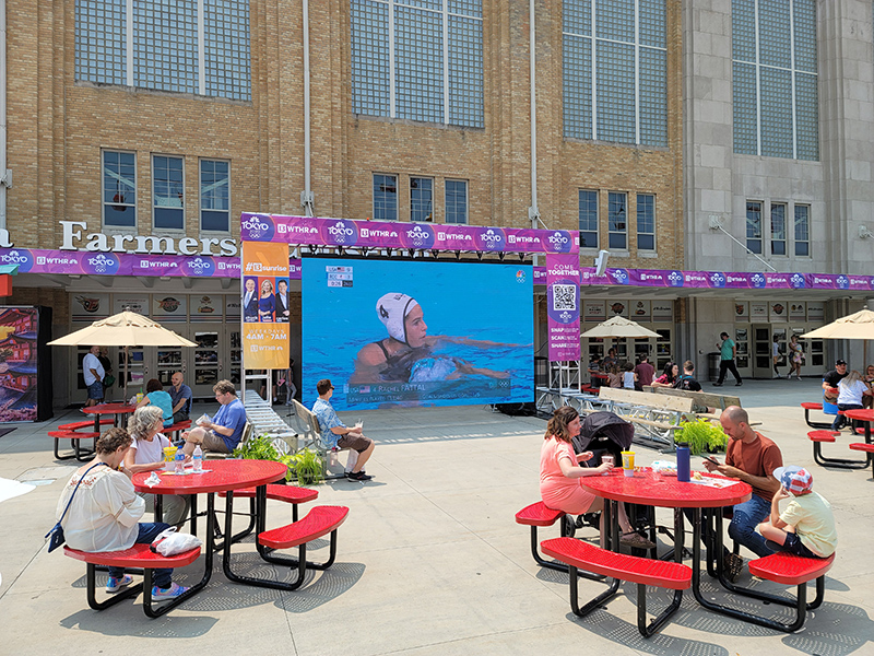 Watching the Tokyo 2020 Olympics at the fair