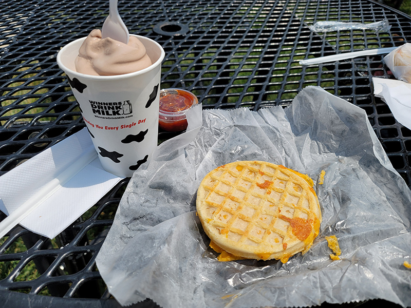 New waffle sandwich from the Dairy Bar