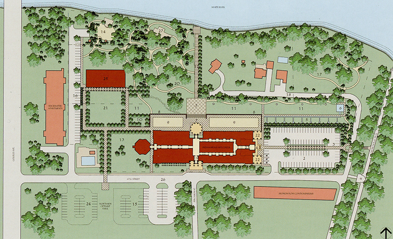 The site plan for the IAC grounds from 1996