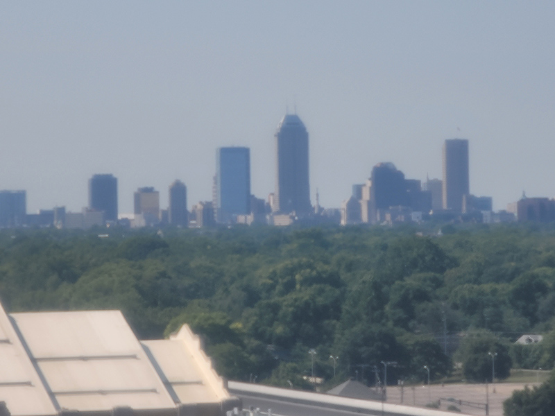 telephoto view of the downtown skyline