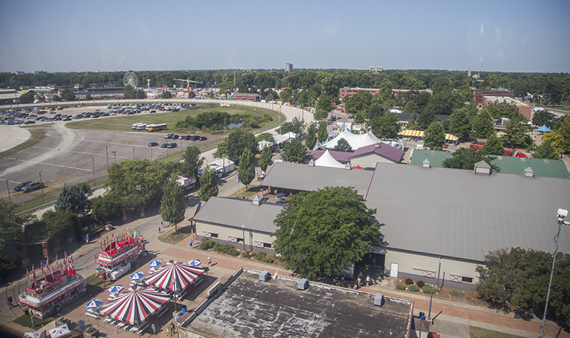 Looking toward the midway