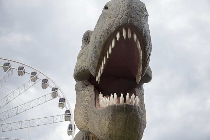 AAAGGGGHHH! T-Rex on the loose at the fair!