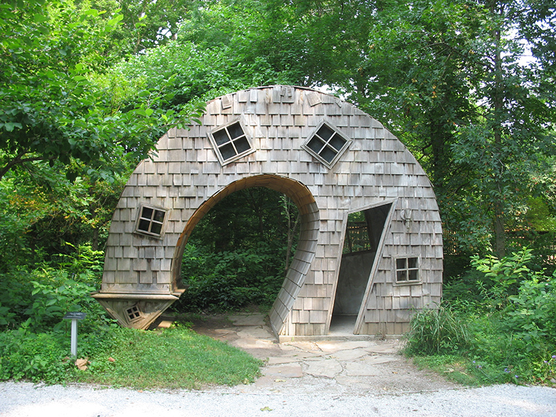 The Twisted House was designed by John McNaughton in 2005 at the Indianapolis Art Center.