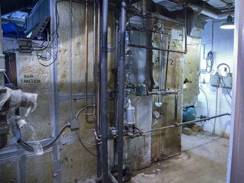 1950s boiler in basement