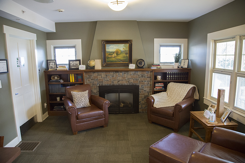 The living room of the original Charles Dawson portion of Joy's House