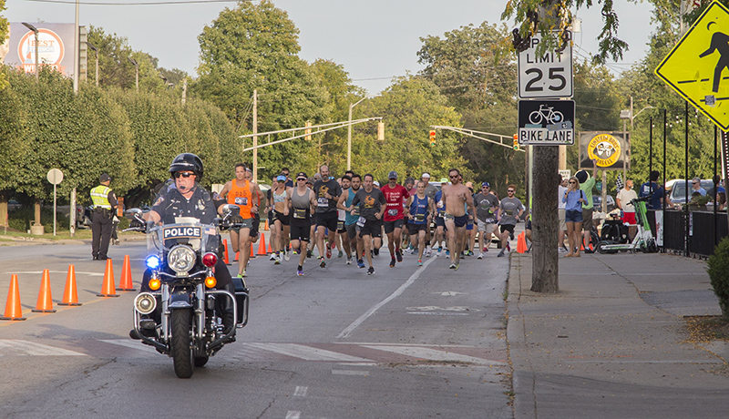 The Run start is escorted by IMPD