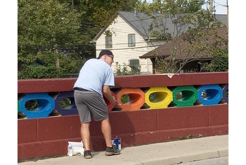 Frog's Random Rippling - Rainbow Bridge repainting
