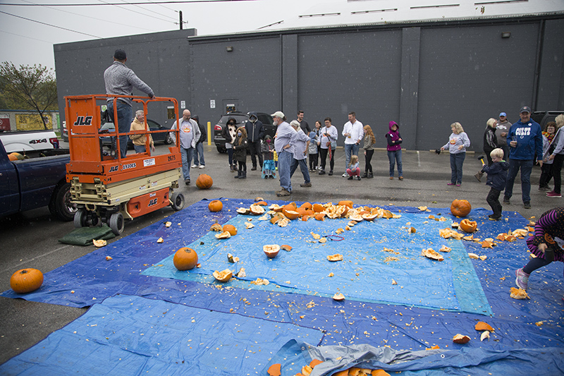 A sea of smashed pumpkins for STEAM