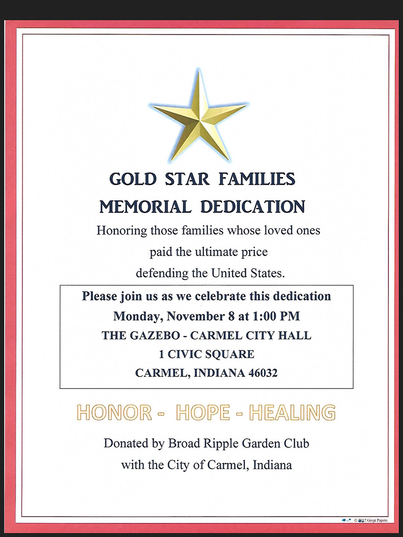 Gold Star Families Memorial Marker