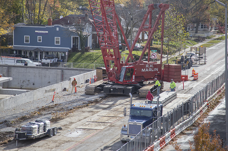 Random Rippling - Crane on College
