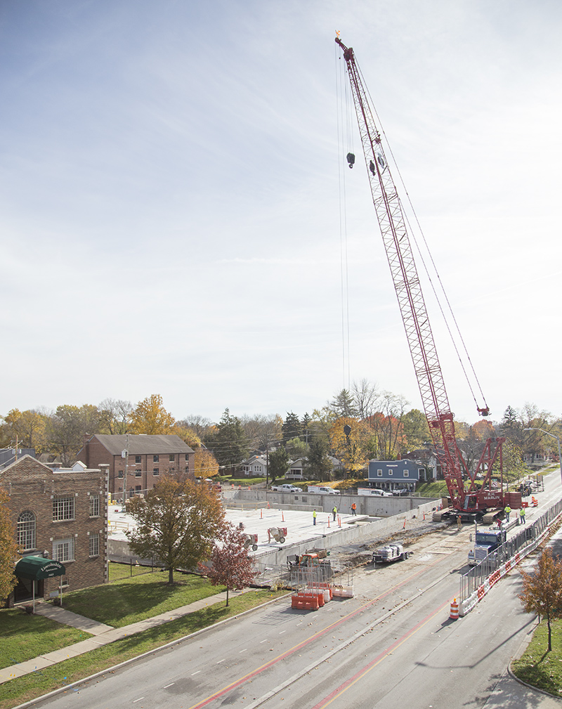 Random Rippling - Crane on College