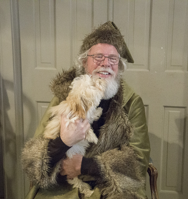 Willie Nelson (the dog) got to have his picture taken with Santa