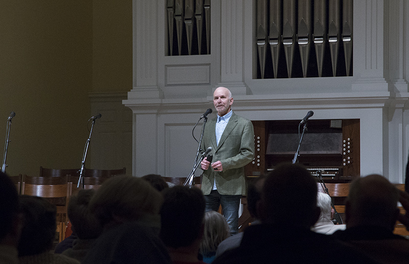 John M. Wright, Director of Music Ministries, introduced the band