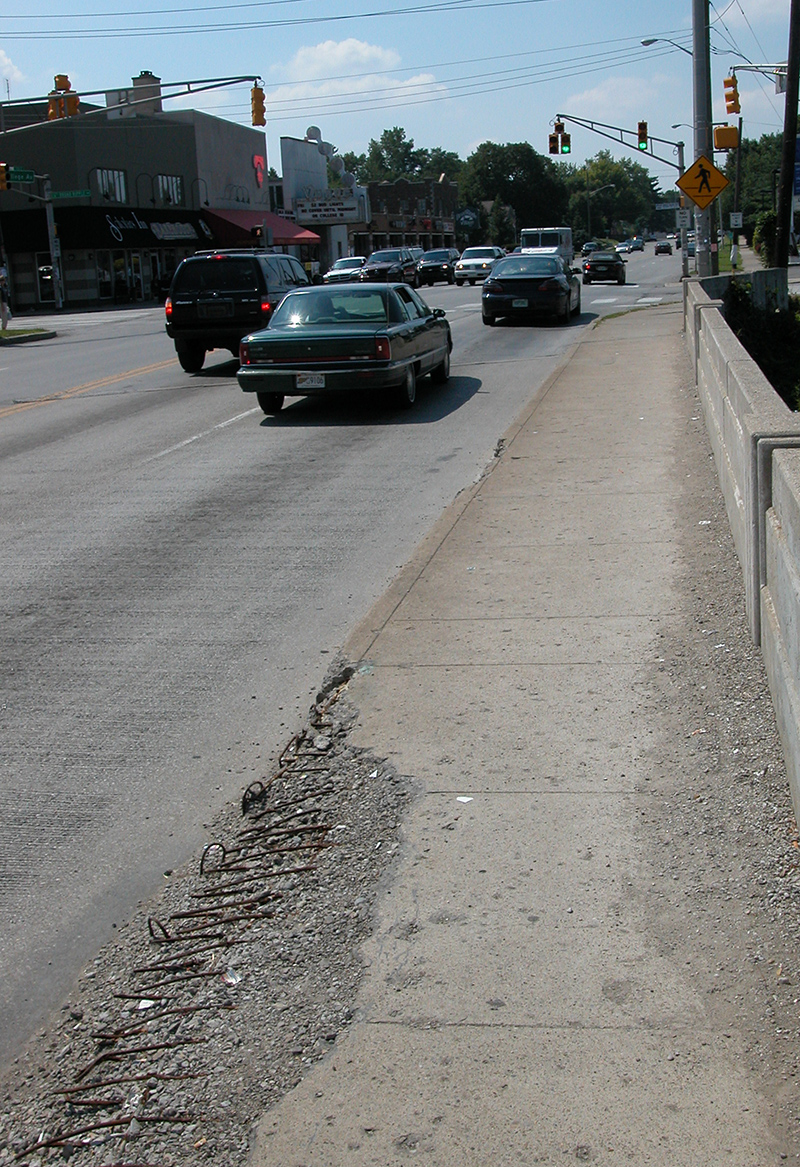 The crumbling College Avenue canal bridge