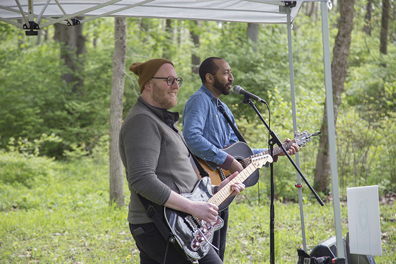 Corey Tindall & Aaron Lewis of the band Michigan Road performed in the lower music tent