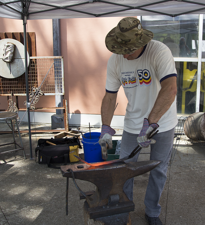 Blacksmithing demonstration